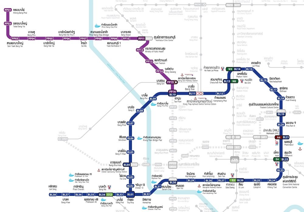Bangkok MRT Map Bangkok MRT Map 2024