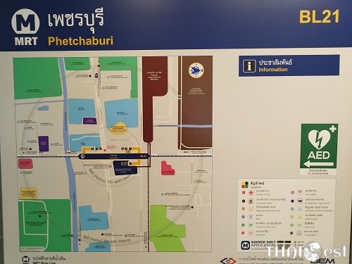 Bangkok Metro Station Locality Map